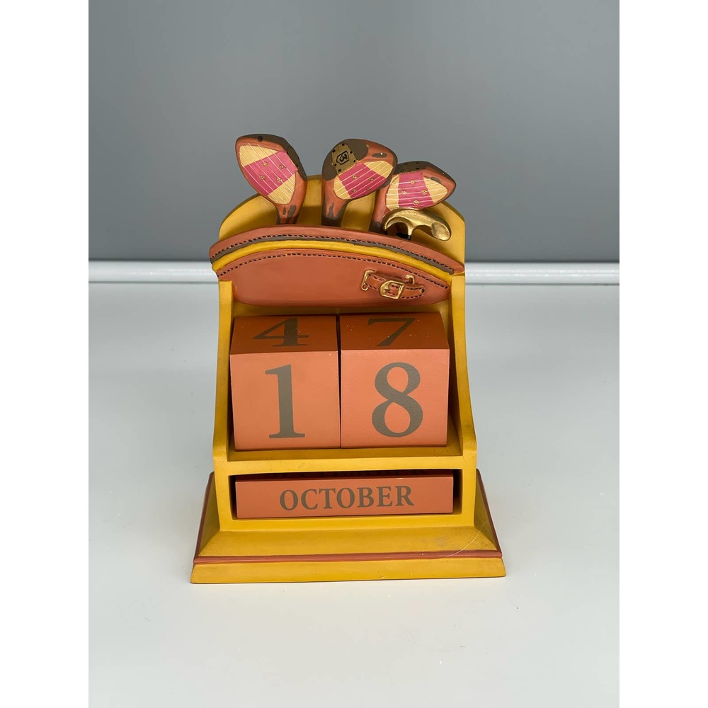 Hallmark Desk Perpetual Calendar Golf Club NWOT